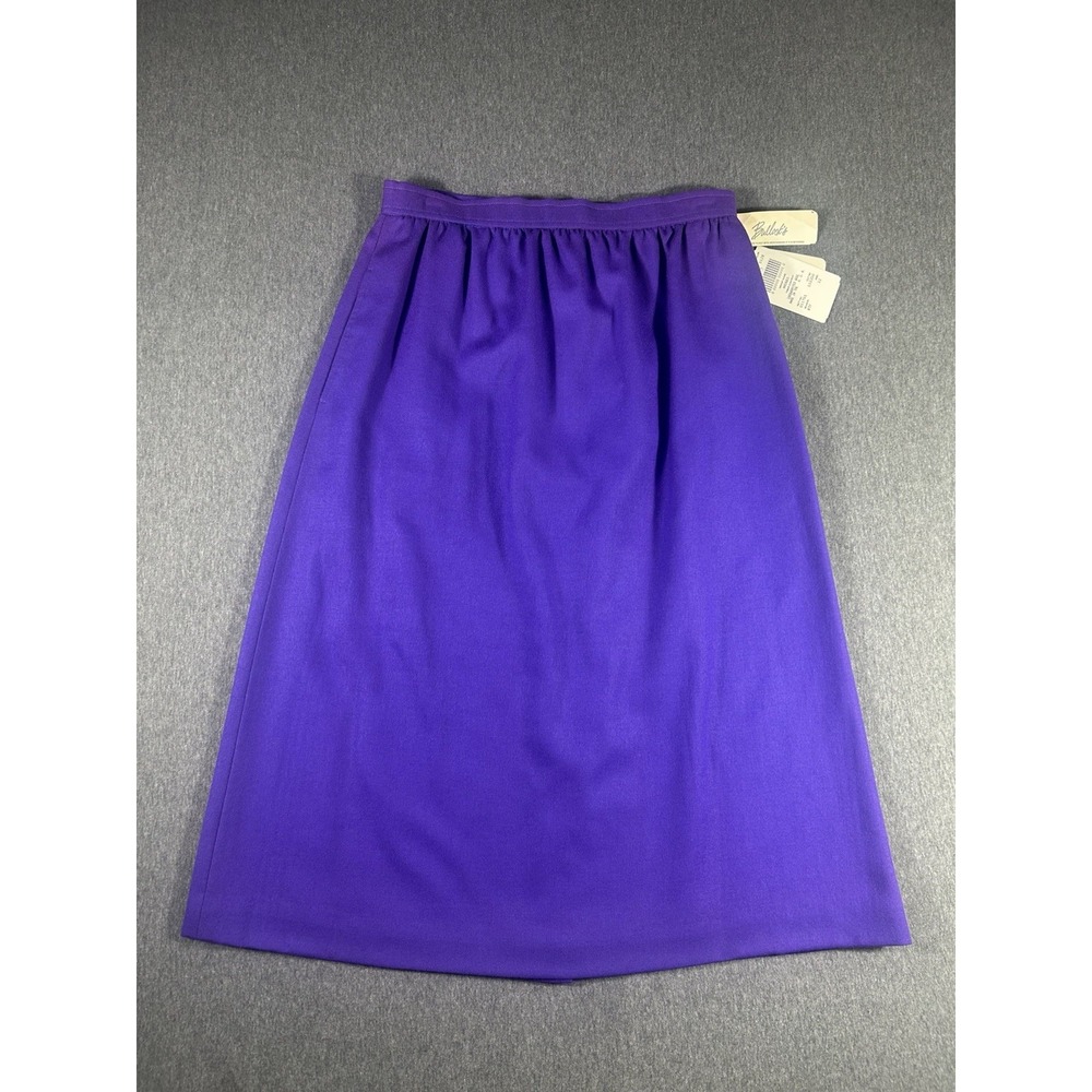 NWT Vintage Evan-Picone Purple 100% Worsted Wool Midi Skirt Size 12 Made In USA